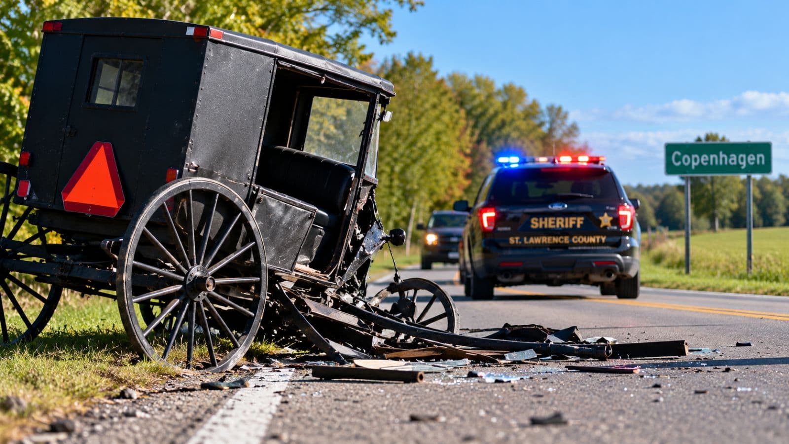Submitted photo for: Buggy operator injured in Lowville crash; driver located near Copenhagen