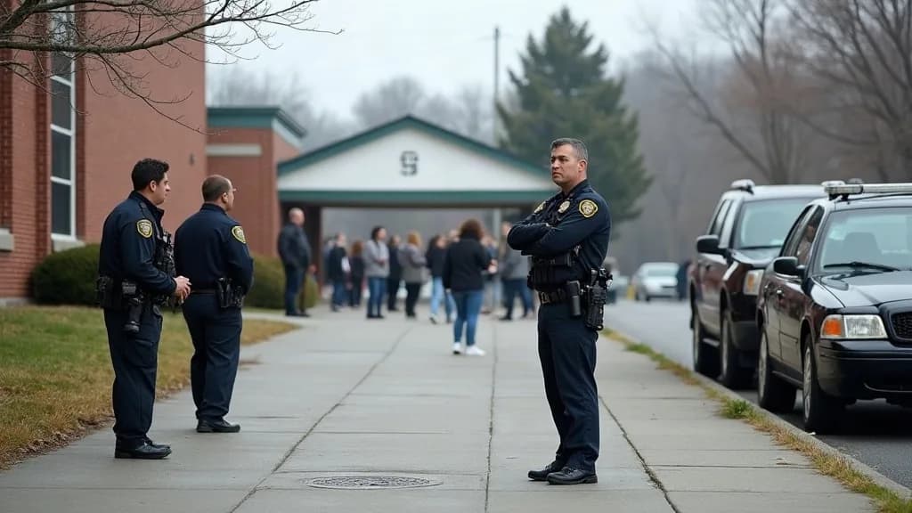 Editorial illustration for: Knife displayed during altercations outside Potsdam High School