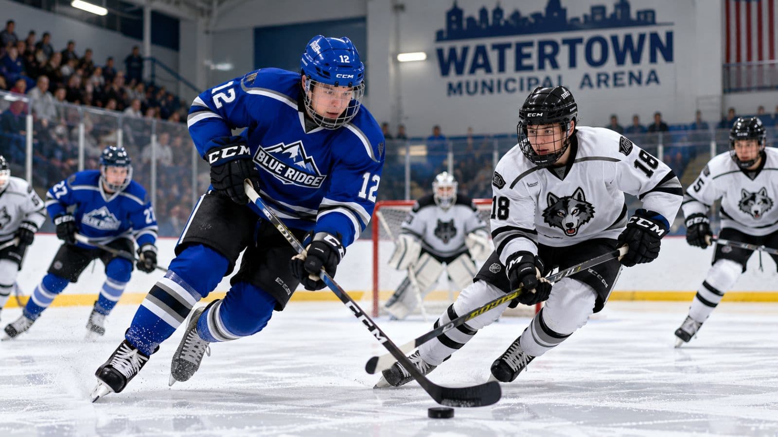 Photo for: Blue Ridge beats Watertown Wolves 6-2 at Municipal Arena