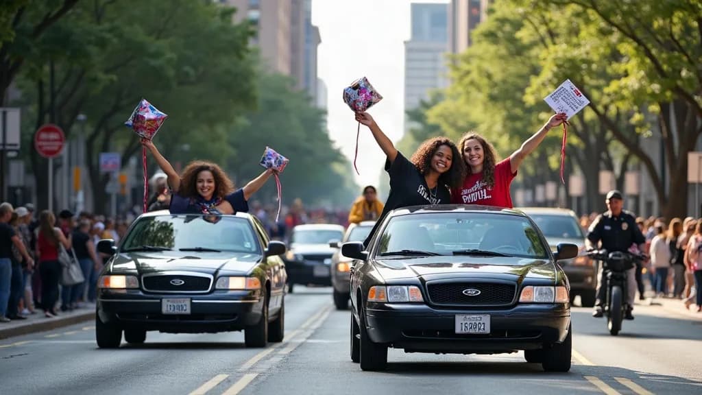Editorial illustration for: Watertown High seniors mark final first day with annual parade
